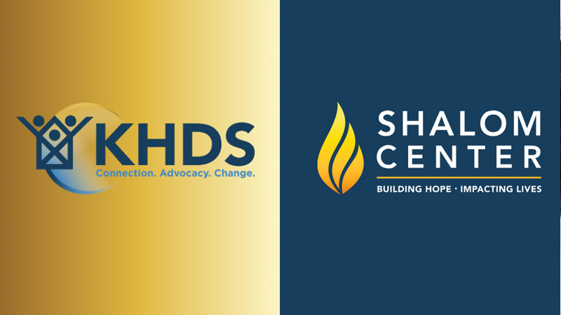 Logos of Kenosha Human Development Services and the Shalom Center
