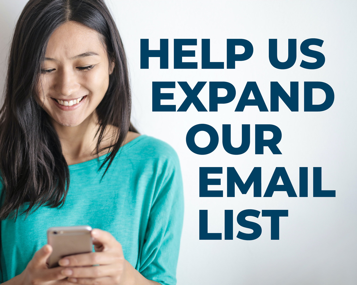 Help us expand our email list